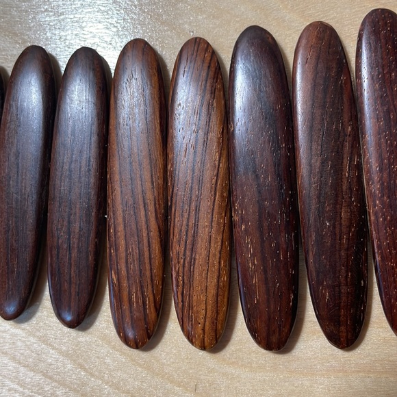 Handcrafted Wood Statement Belt - Brown - Picture 3 of 11